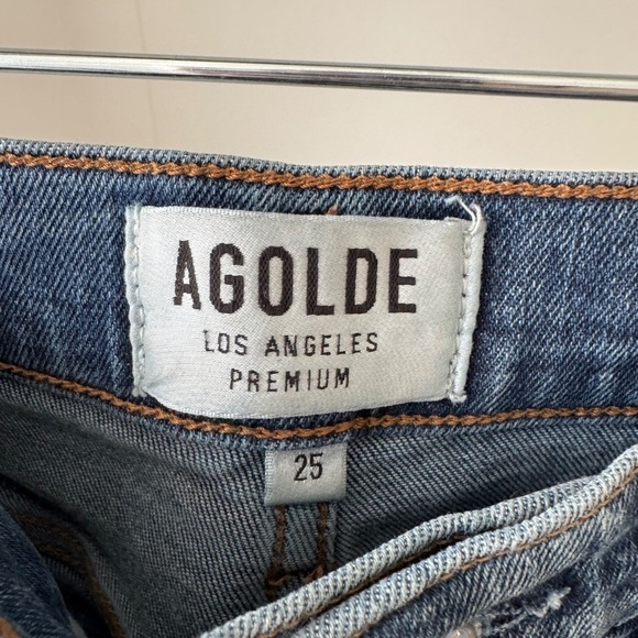 AGOLDE Sophie Ripped High Waist Crop Jeans Spite - Picture 7 of 8